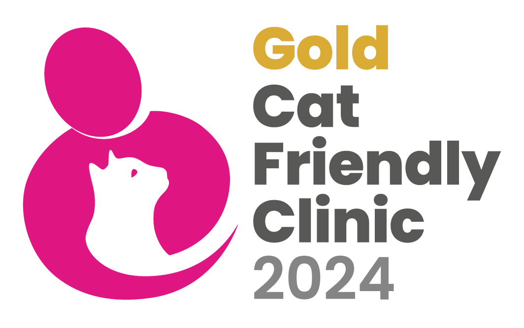 Badge showing that The Cat Clinic is a Gold Cat Friendly Clinic in 2024